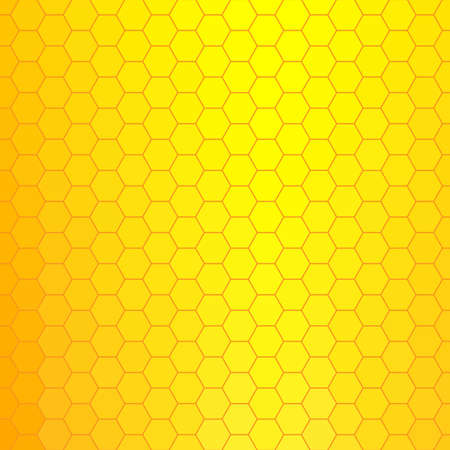 yellow abstract hexagons. vector background. geometric design. polygonal styleのイラスト素材