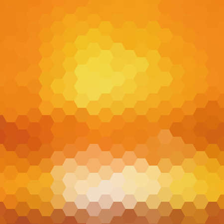 gold abstract hexagons. vector background. geometric design. polygonal style