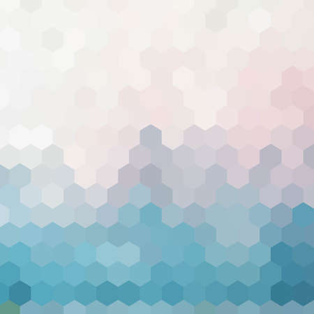 blue and white abstract hexagons. vector background. geometric design. polygonal style