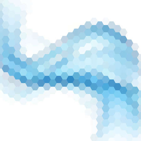 blue hexagon background. mosaic designのイラスト素材