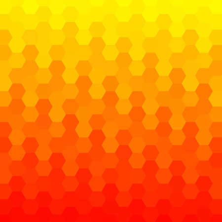 orange and yellow abstract vector background. hexagonal illustration. geometric design. polygonal...
