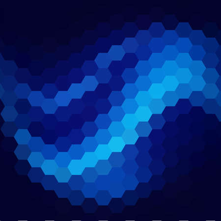 dark blue hexagon background Modern illustration. Polygonal style.のイラスト素材