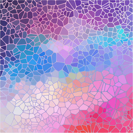 colorful pink, blue, purple and violet colored abstract marble irregular plastic stony mosaic pattern texture background with white grout - vibrant colorsのイラスト素材