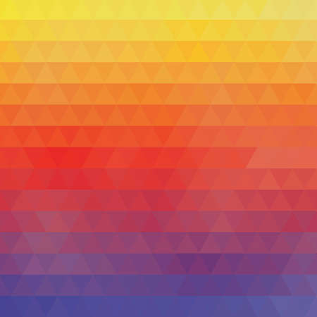 vector abstract irregular polygon background with a triangle pattern in full color spectrum rainbow with light reflection in the middleのイラスト素材
