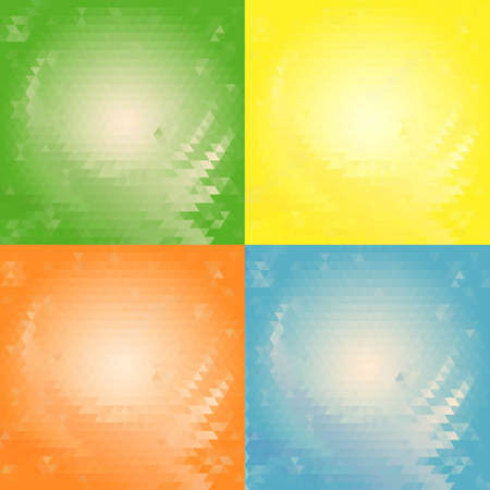 color pattern set. green, orange yellow blueのイラスト素材