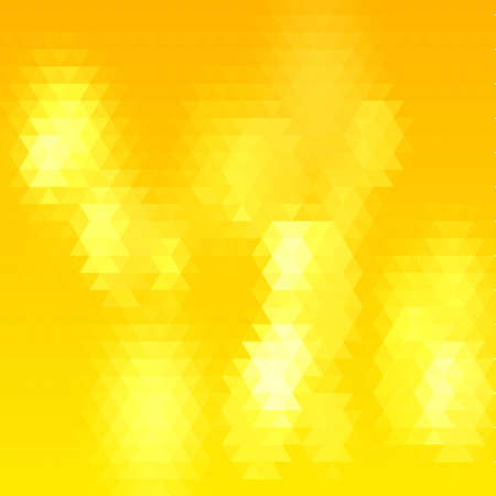 Abstract yellow background of triangles, vector design