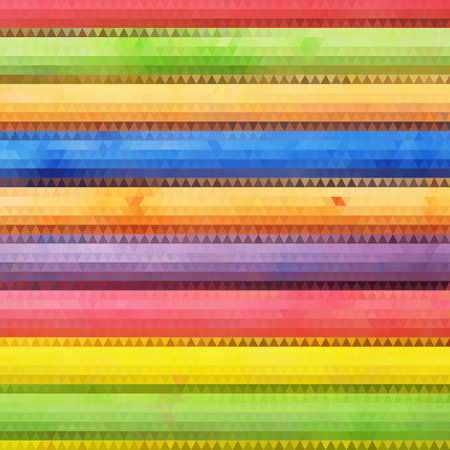 color vector triangle mosaic template. Shining illustration, which consists of triangles. Completely new design for your businessのイラスト素材