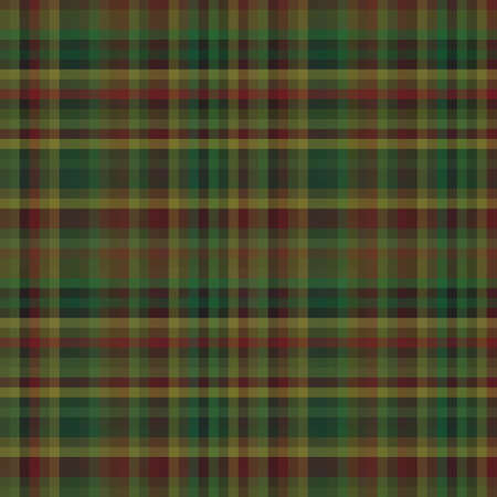artan check plaid pattern background vector in green and red for textile design. Weave pixel texture.のイラスト素材