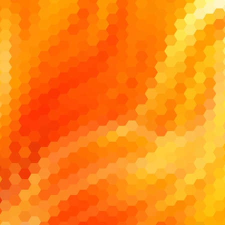 orange vector abstract background. hexagon design.のイラスト素材