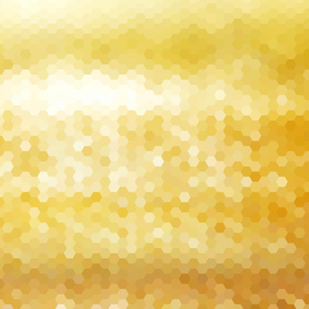 Gold hexagon background. Vector polygonal style. Presentation template. Design elementのイラスト素材