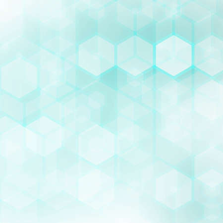 light blue Abstract Vector Geometric Background. hexagon design layout for advertising. mosaic style