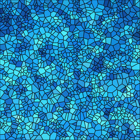 Pebble mosaic organic texture background. Vector blue stone patternのイラスト素材