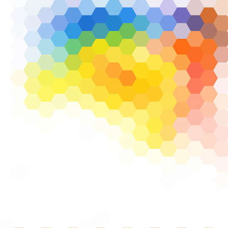 colorful hexagonal background. layout for presentation. polygonal styleのイラスト素材