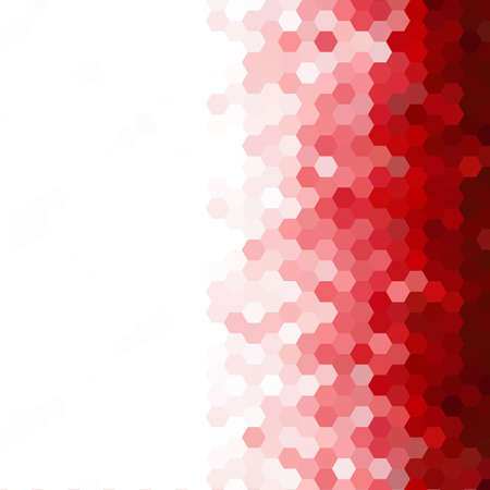 Red hexahedrons. Creative geometric illustration in origami style. A new texture for the design....