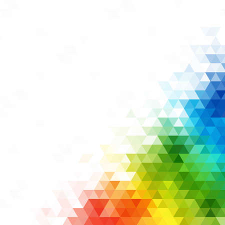 abstract background consisting of colorful trianglesのイラスト素材