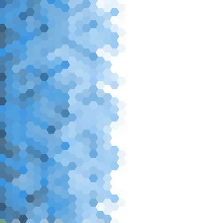 Abstract background of blue hexagons, vector design.のイラスト素材