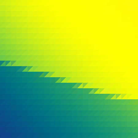 triangular colored cyan - yellow background. polygonal style