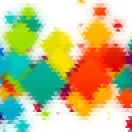 Beautiful festive background. Bright colorful triangles. Vector design template