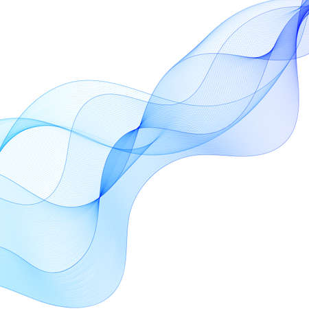 blue wave abstraction. Brochure Templateのイラスト素材