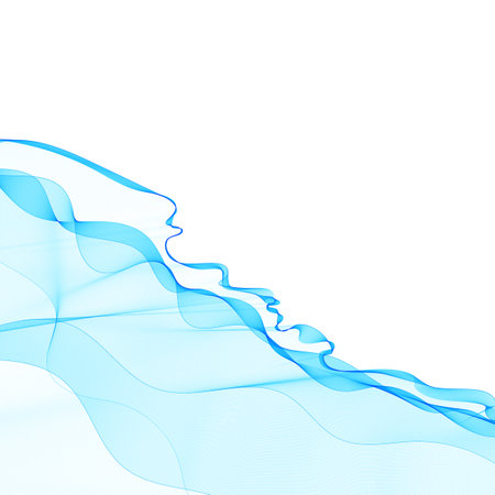 abstract blue wave. graphics eps 10