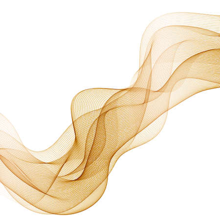 Abstract golden wave. Design elementのイラスト素材