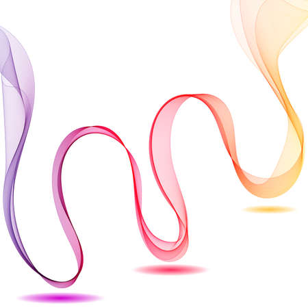 Bright color wave with shadow. Wave pattern. Element for design.のイラスト素材