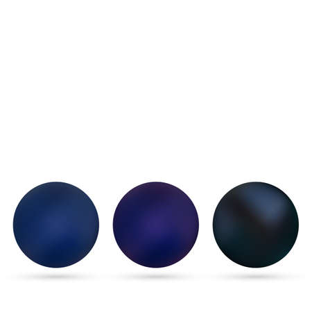 Black realistic 3d ball, pearl. Decor element. Beauty and fashion.のイラスト素材