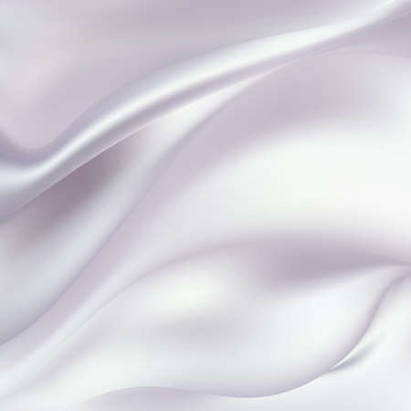 Abstract White Satin Silky Cloth, Fabric Textile Drape with Crease Wavy Folds.with soft waves, waving in the wind.Texture of crumpled paper. Milk, Yogurt, Cream or cosmetics product Curl background.vectorのイラスト素材