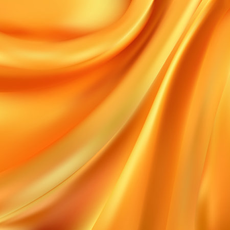 Satin Silky Cloth Fabric Textile Drape with Crease Wavy Folds background.With soft waves and, waving in the wind Texture of crumpled paper. object Vector, illustrationのイラスト素材