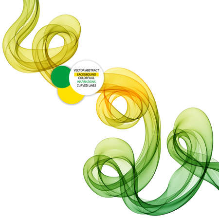 Abstract vector green wave. wave patterns. decor element.のイラスト素材