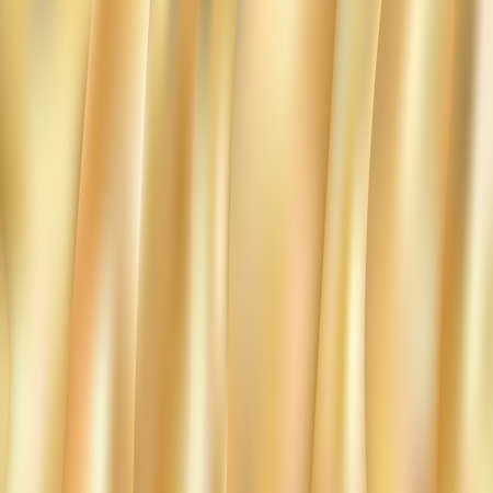 Wrinkled golden fabric. Layout for the presentation of textiles. design element.のイラスト素材