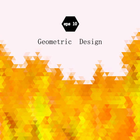 Abstract vector yellow triangular background. polygon style.のイラスト素材