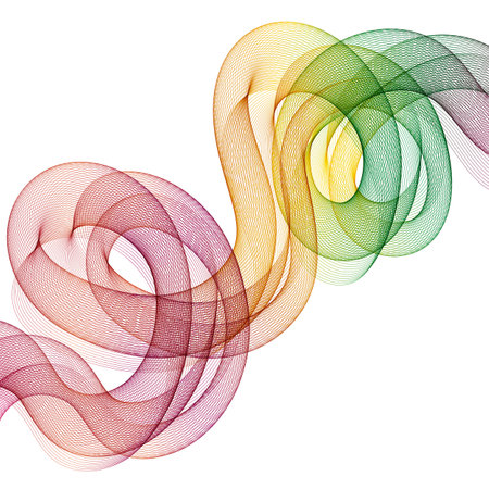 Abstract colorful vector waves. Wave pattern. Presentation template.のイラスト素材