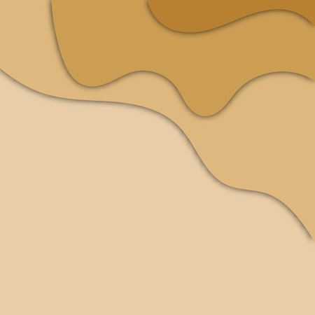 Modern and trendy background. Abstract design with wave shapes in a paper cut style. Background template for your design, with space for your text.のイラスト素材