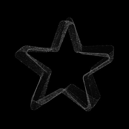 Silver shining star. Festive element of decor.のイラスト素材