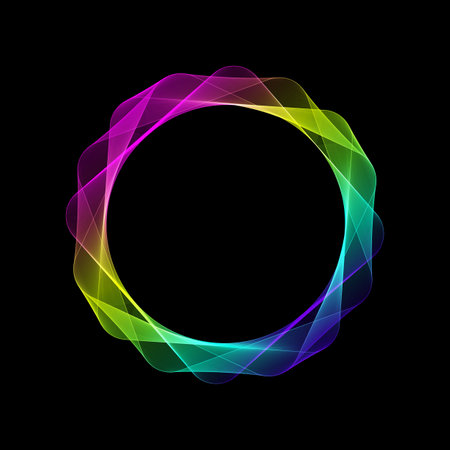 Colorful colored background. Wave circular pattern. design element.のイラスト素材