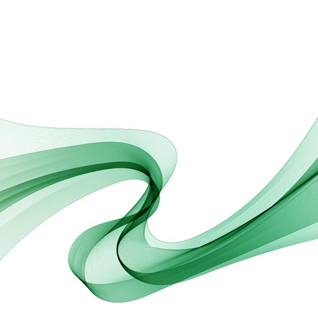 green waves. abstract vector graphics.のイラスト素材