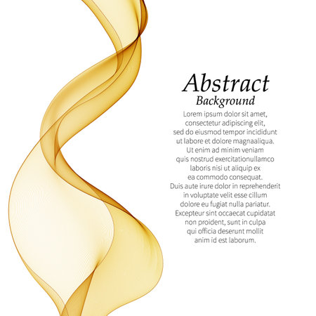 golden color wave. vector template. decor element.のイラスト素材