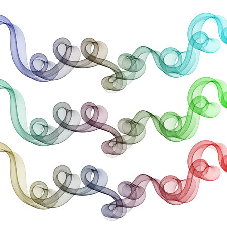 Set of abstract colored waves. Presentation template, advertising banner.のイラスト素材