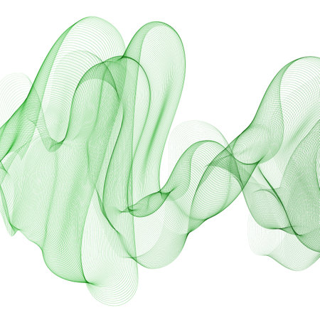 Green abstract wave. sample. Layout. decor element.のイラスト素材