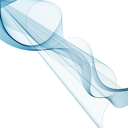 wave patterns. Blue wave presentation templateのイラスト素材
