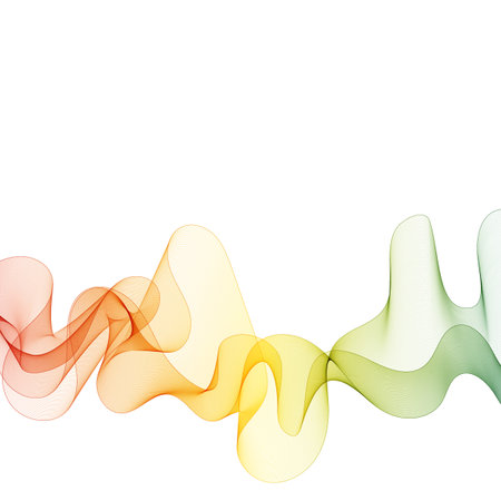 Smooth wave flow. Color wave. abstract design.のイラスト素材