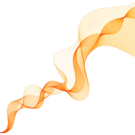 Abstract orange wave. Vector background. Presentation template.のイラスト素材