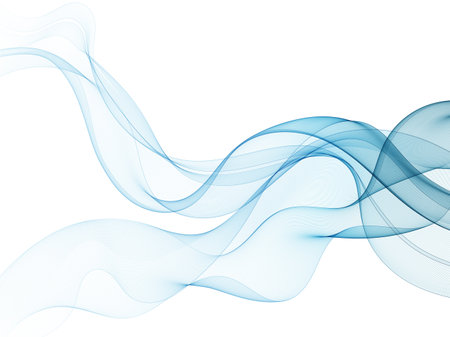 Blue wave pattern. Vector template. Abstract decor element.のイラスト素材