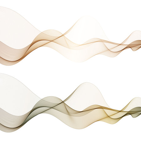 Set of colored waves. Abstract vector background.のイラスト素材