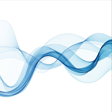 Blue wave pattern. Design element. Vector graphics.のイラスト素材