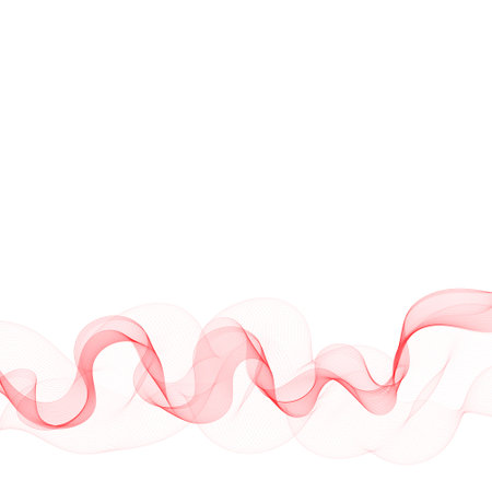 Abstract red wavy background. Vector designee.のイラスト素材