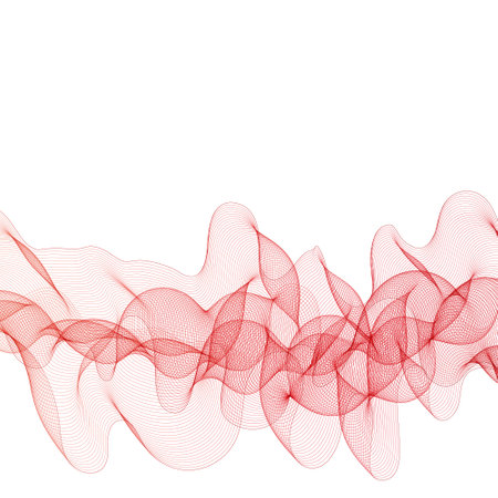 Wave of red on a white background.のイラスト素材