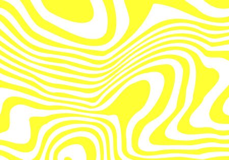 Vibrant neon yellow optical illusion creating a dynamic psychedelic pattern.のイラスト素材