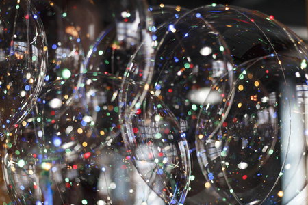 big colored soap balls with colored highlightsの写真素材